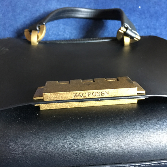 Zac Posen Eartha Iconic Black Leather Purse - Picture 5 of 7